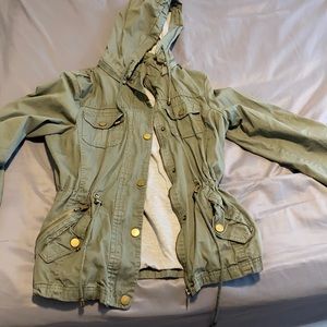 Army green coat